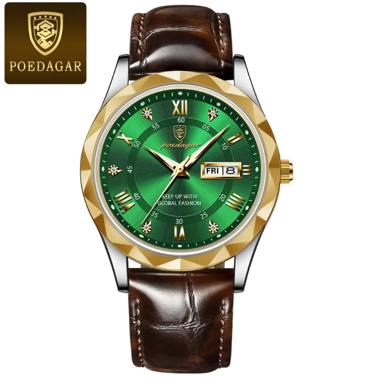 POEDAGAR-Relógio de pulso masculino de luxo