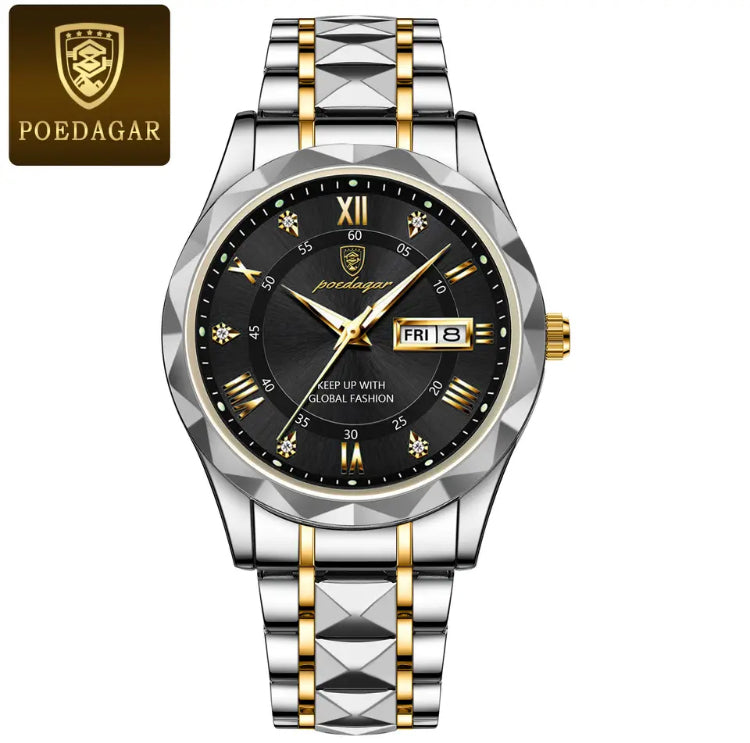POEDAGAR-Relógio de pulso masculino de luxo