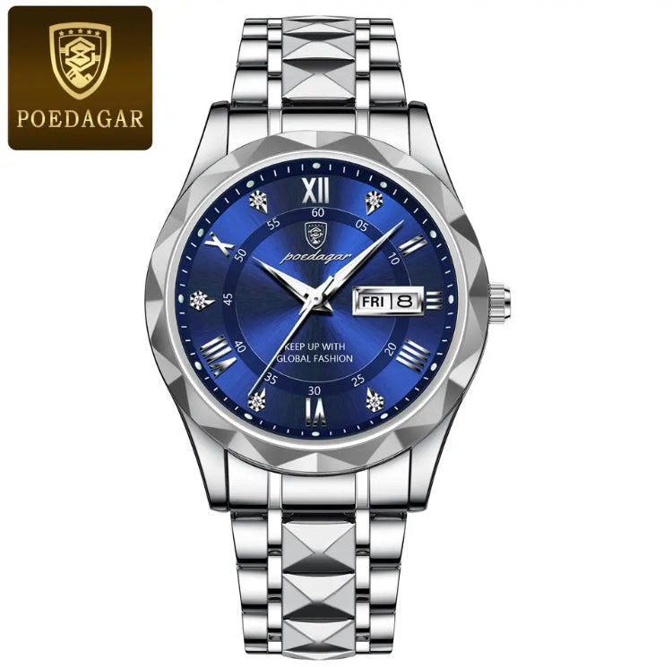 POEDAGAR-Relógio de pulso masculino de luxo