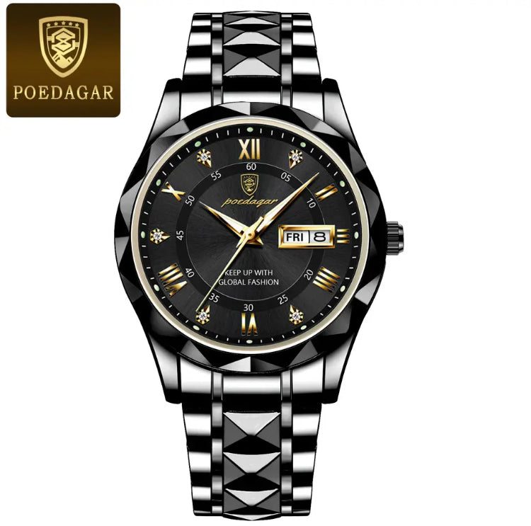 POEDAGAR-Relógio de pulso masculino de luxo