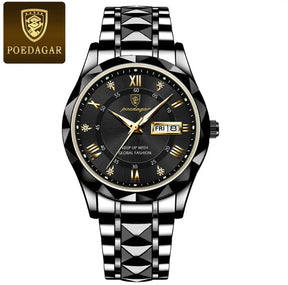 POEDAGAR-Relógio de pulso masculino de luxo