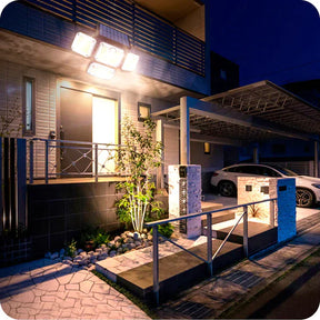 Refletor Led Solar com 3 Cabeças Impermeáveis - SunGlow